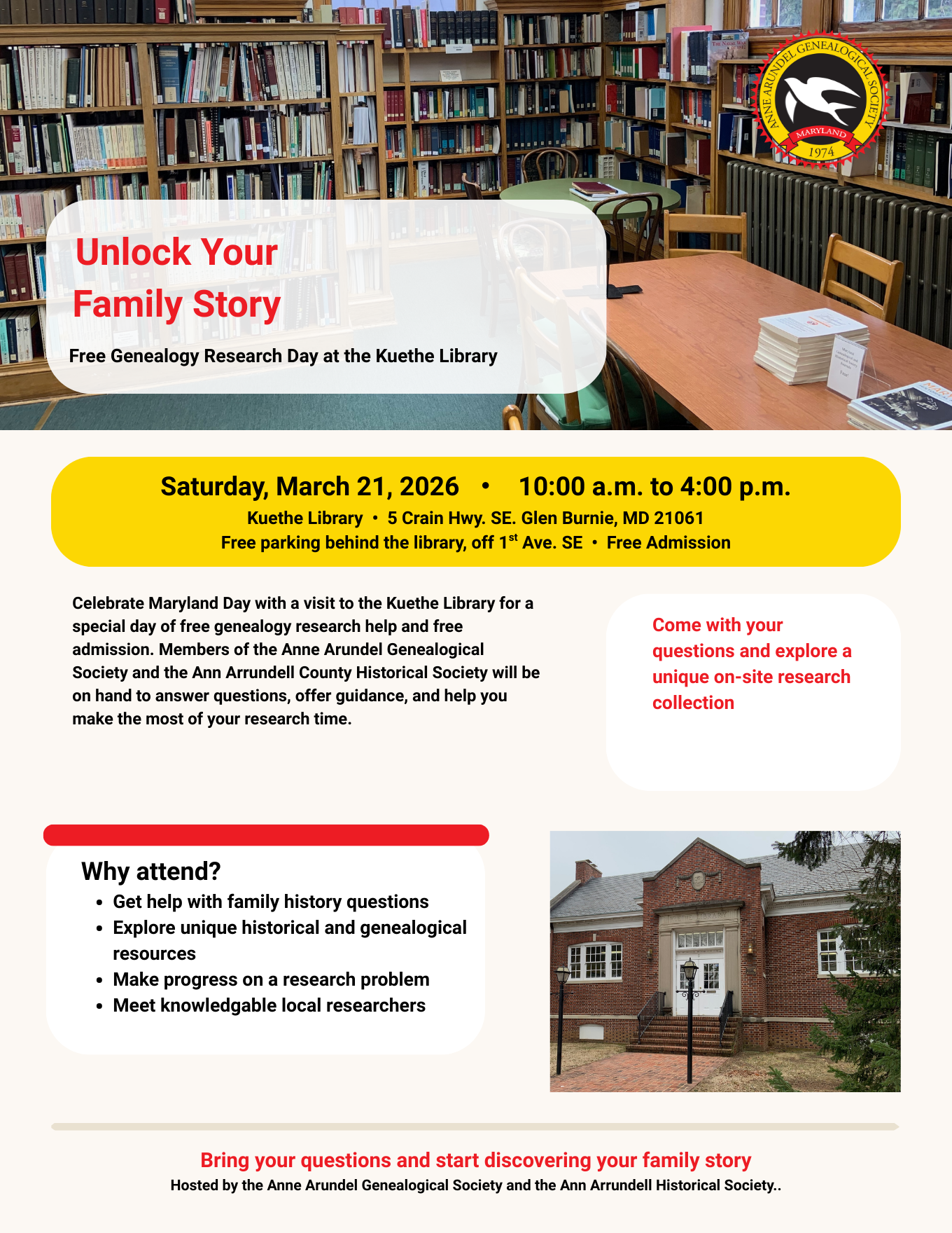 Unlock Your Family Story: A Free Genealogy Research Day